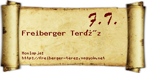 Freiberger Teréz névjegykártya